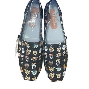 Bob's from Skechers Memory Foam 9 Doggie Print Slip-On Shoes Womens